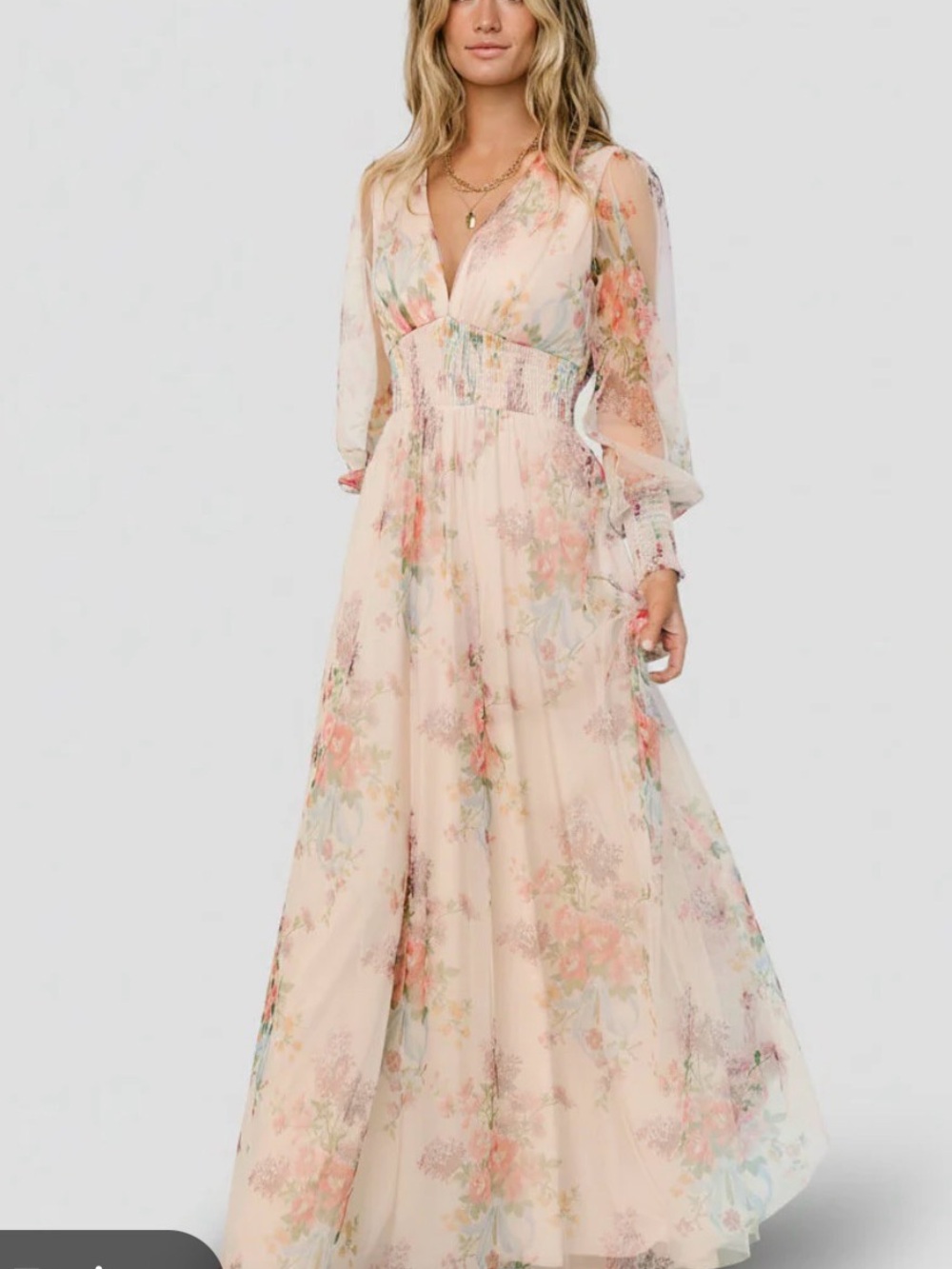 Baltic Born Blush Tulle Maxi Dress - Picture 5 of 5